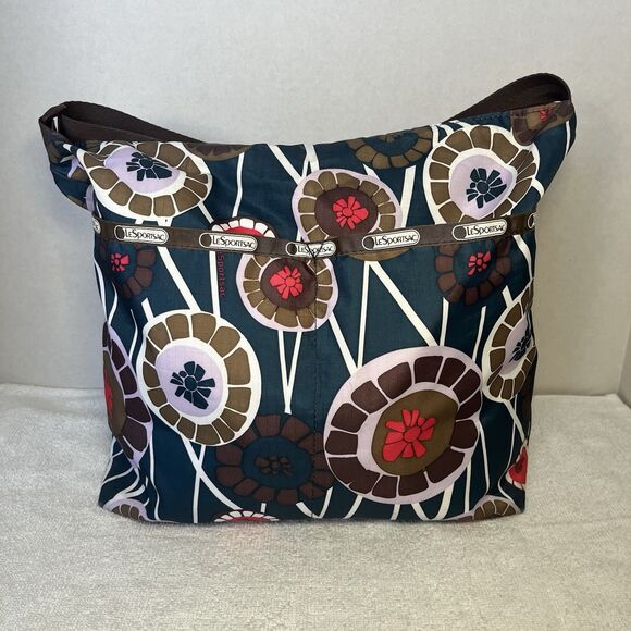 LeSportsac Tote Bag Shoulder Bag Nylon Geometric Purse - Picture 9 of 9